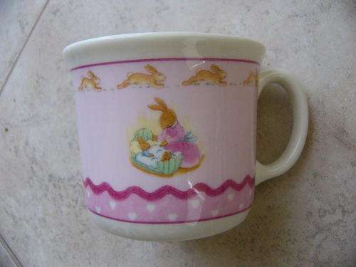 Bunnykins one handled cups.PINK.