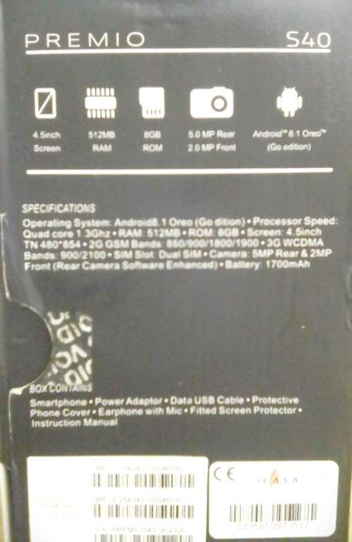 Premio S40 Smartphone (New)