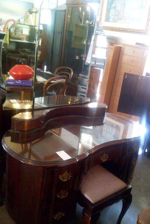 Ball and Claw dressing table with matching stool