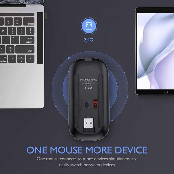 CLA100 USB Rechargeable RGB 2.4Ghz Wireless Ergonomic Slim Mouse