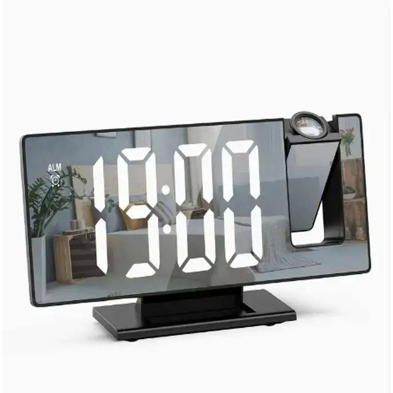 LED Mirror Clock Bedroom Digital Alarm Clock with Large LED Screen Brand New