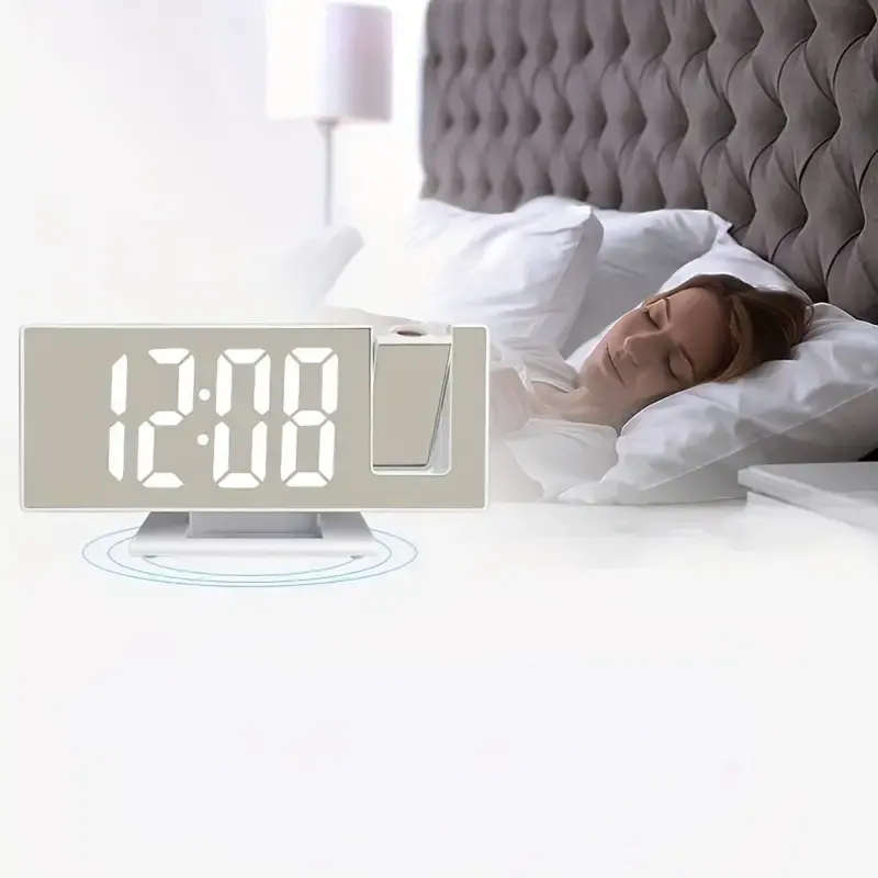 LED Mirror Clock Bedroom Digital Alarm Clock with Large LED Screen Brand New