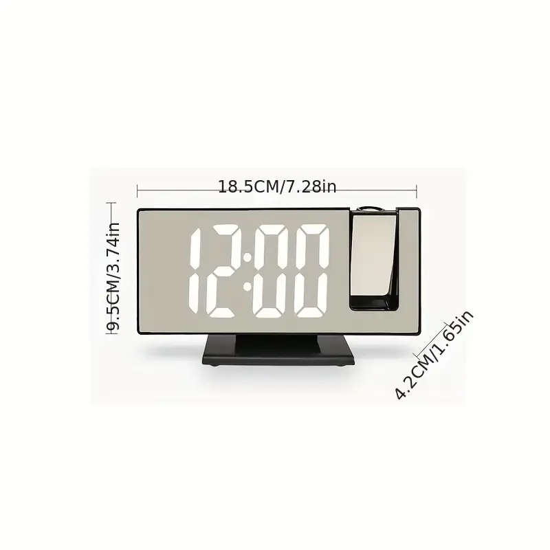 LED Mirror Clock Bedroom Digital Alarm Clock with Large LED Screen Brand New