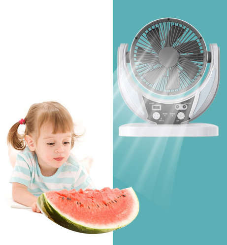 6` RechargeableSolar Fan With 4500mah Battery And 6V 4W Solar Panel OP050