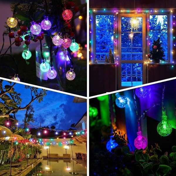 Bubble Ball LED Fairy String Light  with Tail Plug Extension 5m RGB