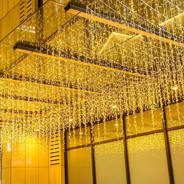 3M Across 50cm & 38cm LED Fairy  Curtain Light with Tail Plug  Extention Warm White