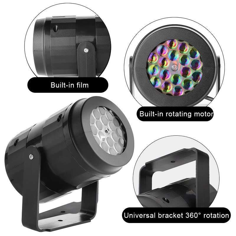 Wolulu LED RGB Projector Light  With 16 Patterns