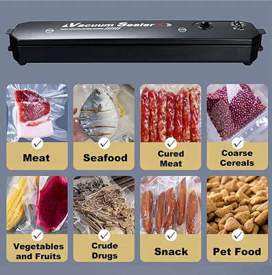 Electric vacuum sealer sealing meal food preservation system kitchen essential