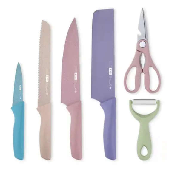 6PCS Corrugated Kitchen Knife Set