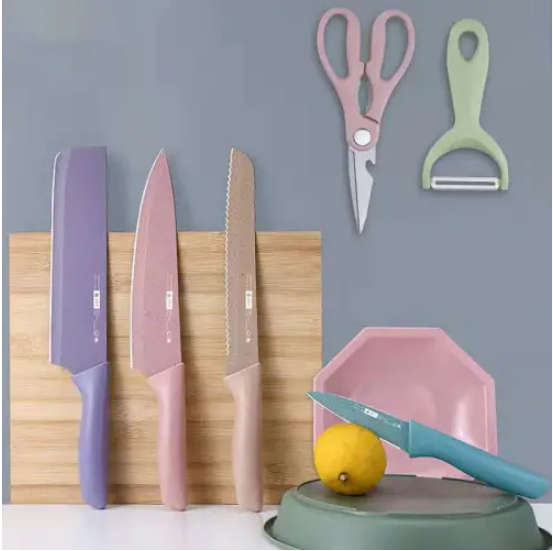 6PCS Corrugated Kitchen Knife Set