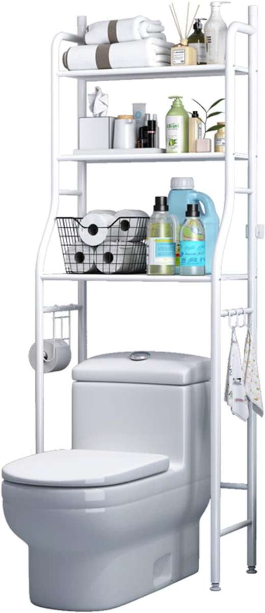Over Toilet Storage, 3 Tier Bathroom Space Saving Corner Shelf Storage Accessories