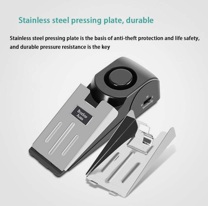 Door Stop Alarm Anti-theft Wireless Door Stopper Block Alarm (Door Stop Alarm)