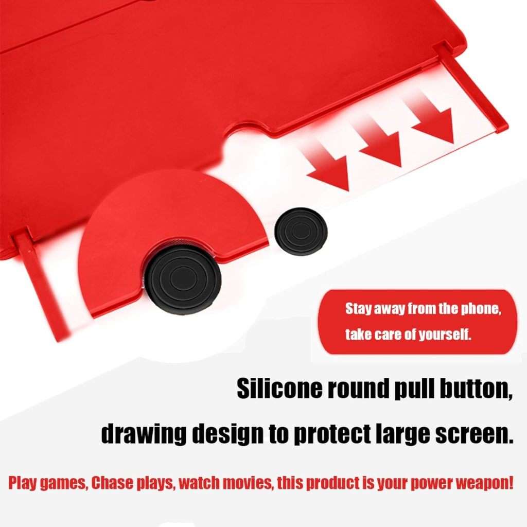 Screen Magnifier - 12 Inch 3D HD Mobile Phone Foldable Magnifying Projector Screen Accessory