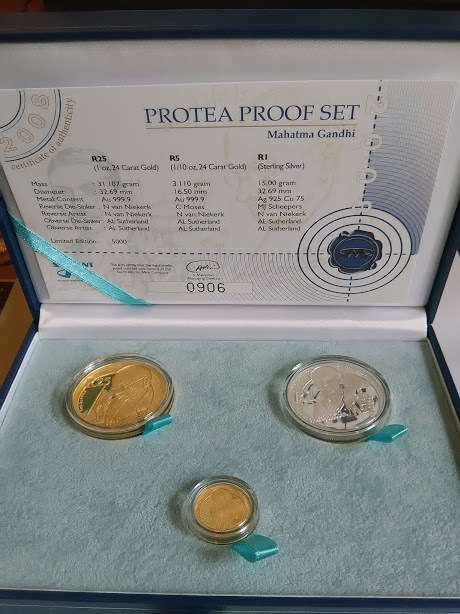2008 Protea Proof Set - Mahatma Gandhi