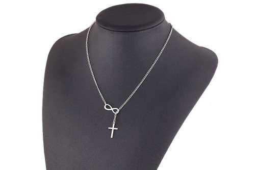 Cross Necklace - Silver Color