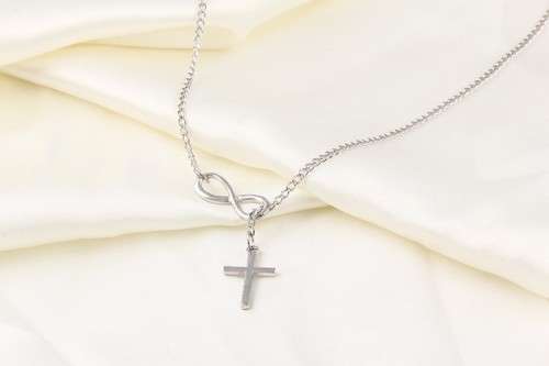 Cross Necklace - Silver Color