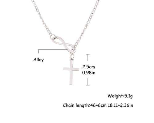 Cross Necklace - Silver Color