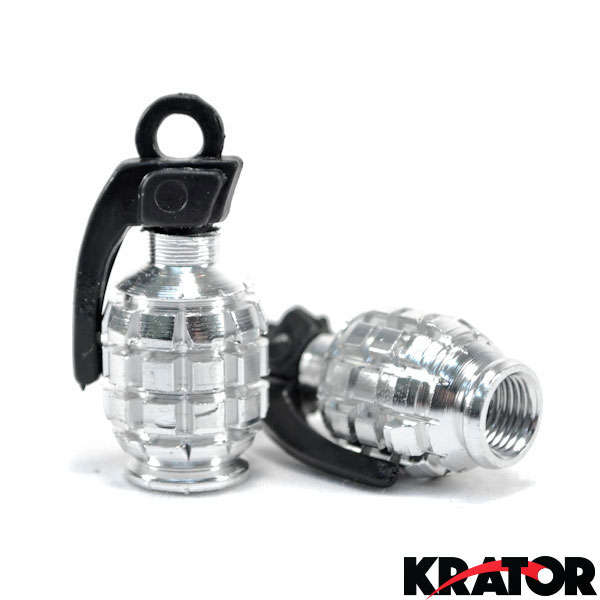 SILVER Grenade Valve caps