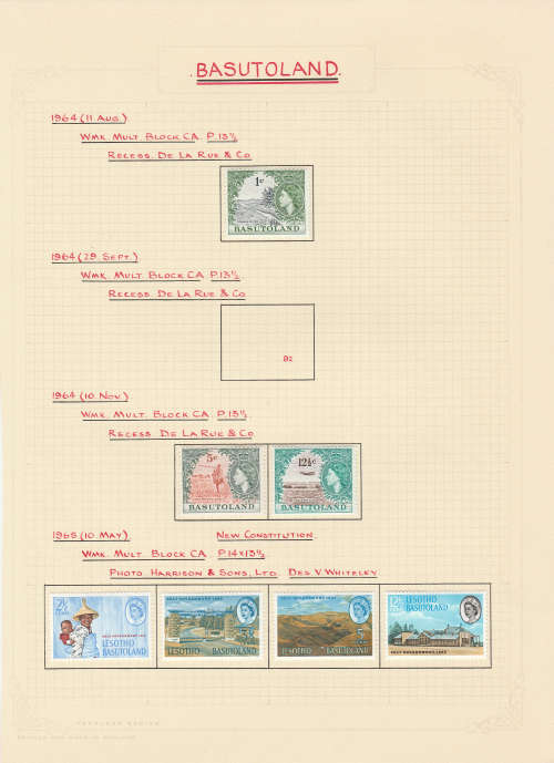 Basutholand QEII Mounted Mint Lot