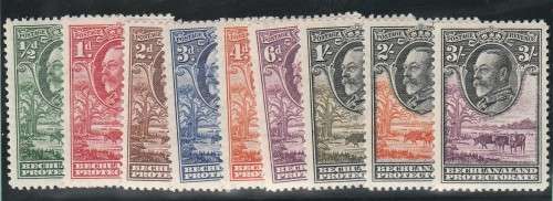 Bechuanaland GV Set Mounted Mint to 3/-