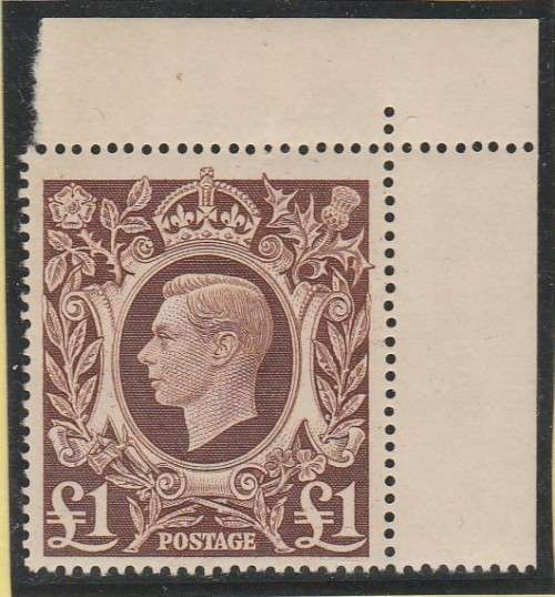 Great Britain 1939-48 £1 Brown Unmounted Mint