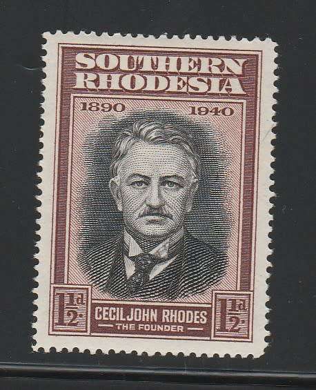 Southern Rhodesia 1940 1y2d Mounted Mint with Collar Flaw