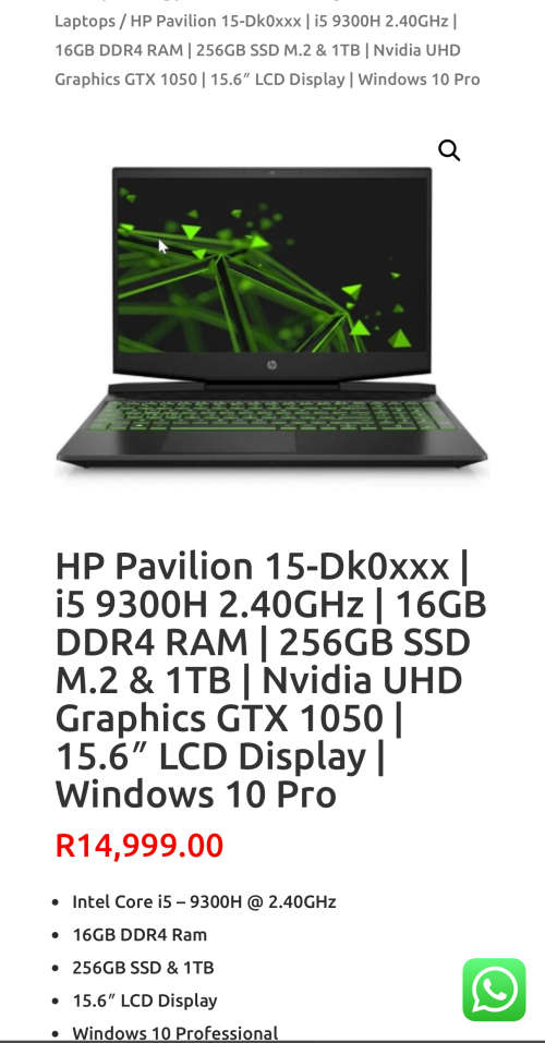 Hp pavilion gaming laptop i5 9th Gen