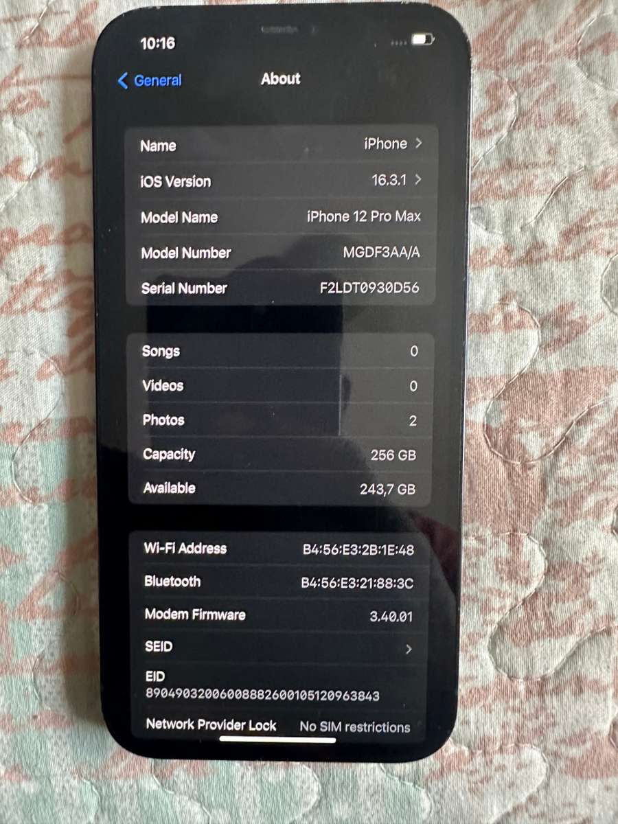 iPhone 12 Pro Max 256gb