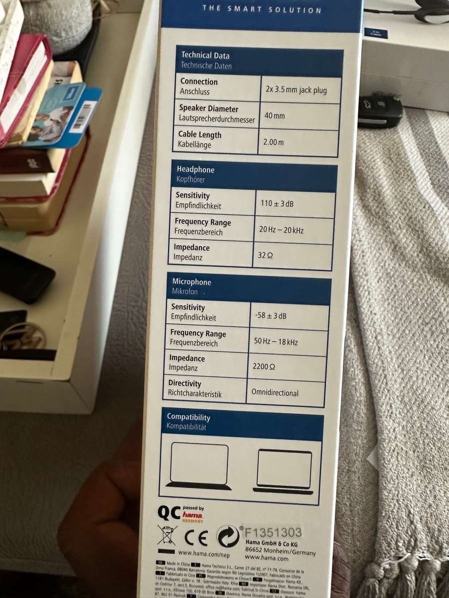 Hama PC Office-Headset HS-P100 (brand New)