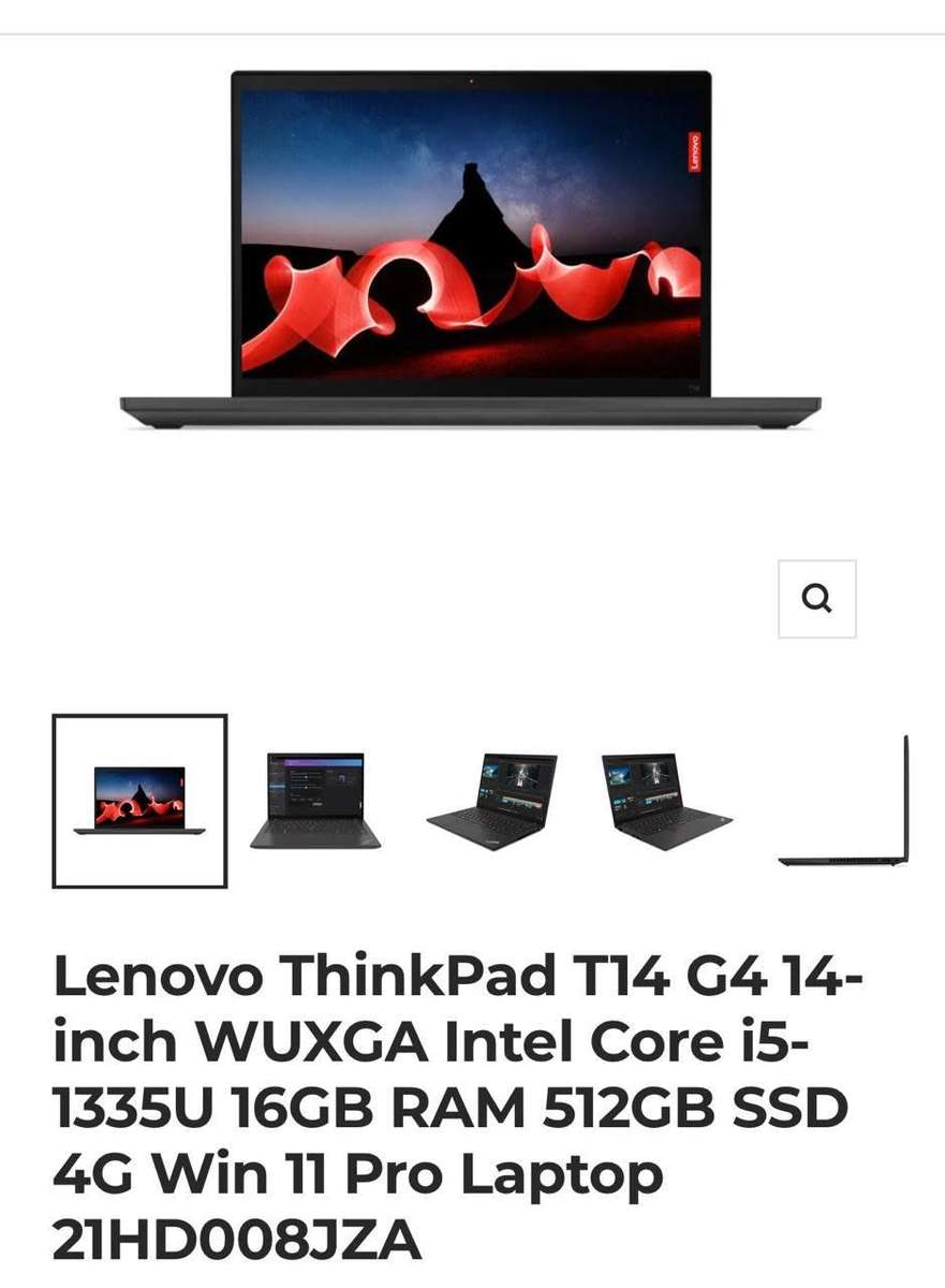 Lenovo T14s Gen 4 Laptop | i5-1345U | 16GB | 512GB NVMe | 14-inch Touch