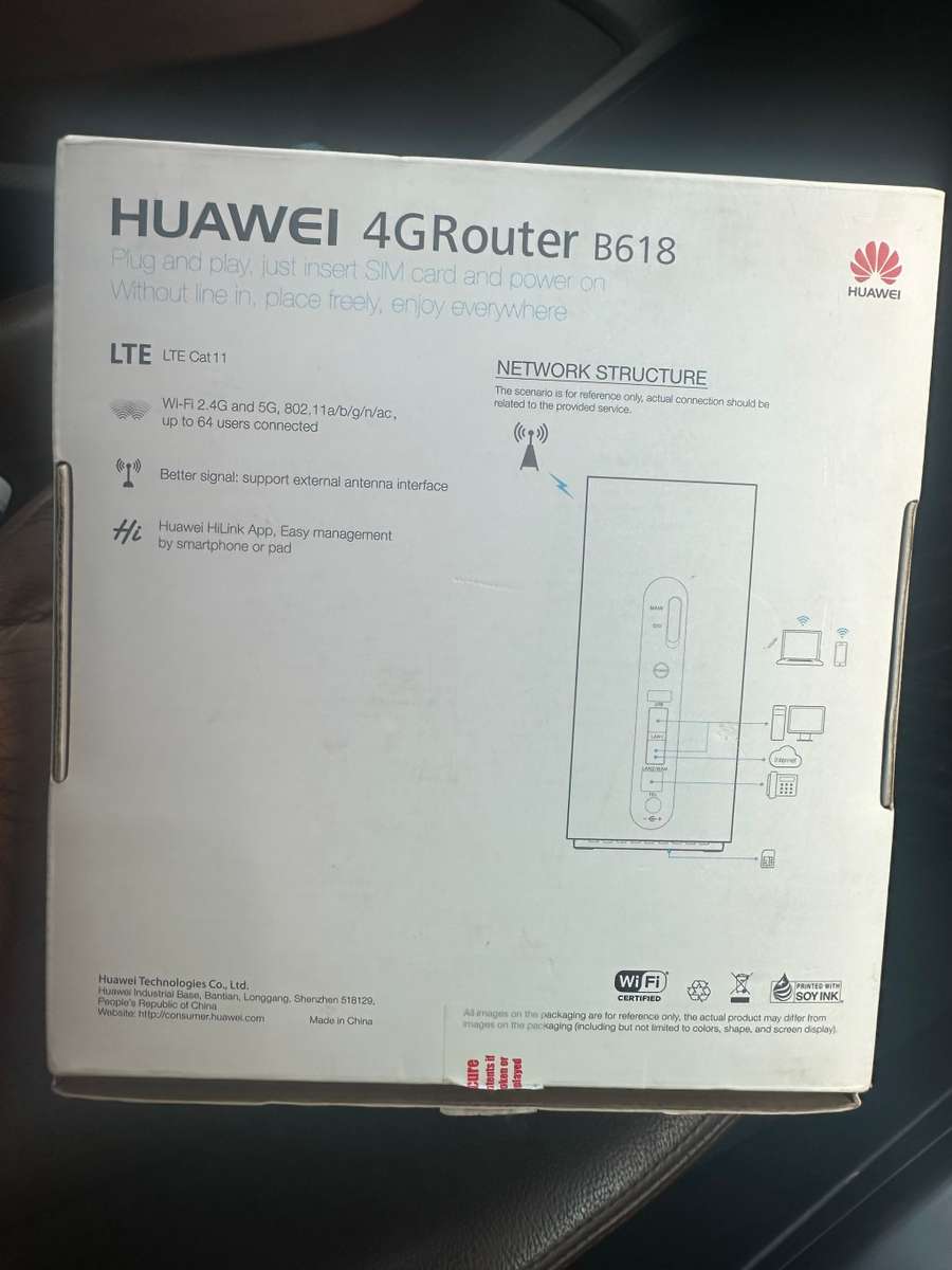 Huawei B618 4G LTE Router - Takes SIM Card 64 Devices