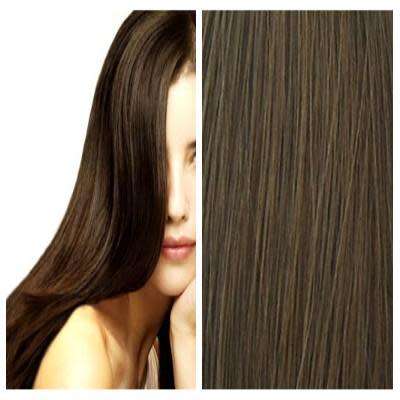 High Quality Heat Resistant washable hair extensions  #6 Dark Brown