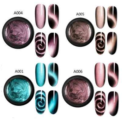 Cat Eye / Magnetic gels 4 color set with magnet