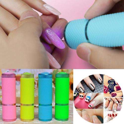 Mini UV / LED poly acrylic gel curing light torch PINK