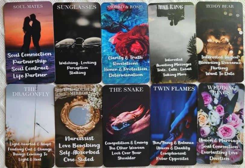 MYSTIC RED ROSE ORACLE CARDS DECK