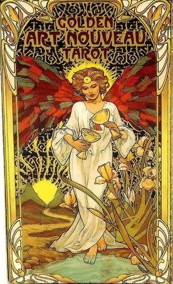 GOLDEN ART NOUVEAU TAROT 78 CARDS DECK