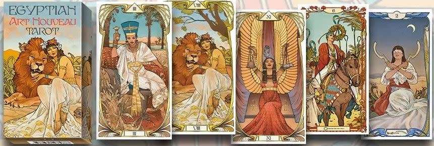 EGYPTIAN ART NOVEAU TAROT 78 CARDS DECK