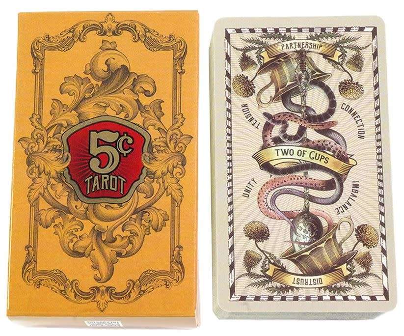 5 CENT TAROT 78 CARDS DECK WITH KEYWORDS