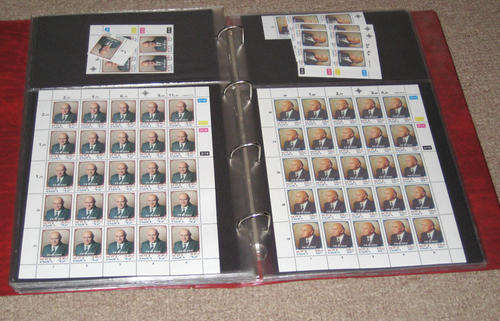 Protector album with 23 double sided pages - including 2 full sheets of FW de Klerk stamps