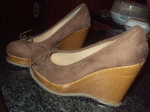 Cute Brown Wedge Pumps