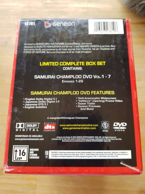 Samurai Champloo Limited Edition Box Set