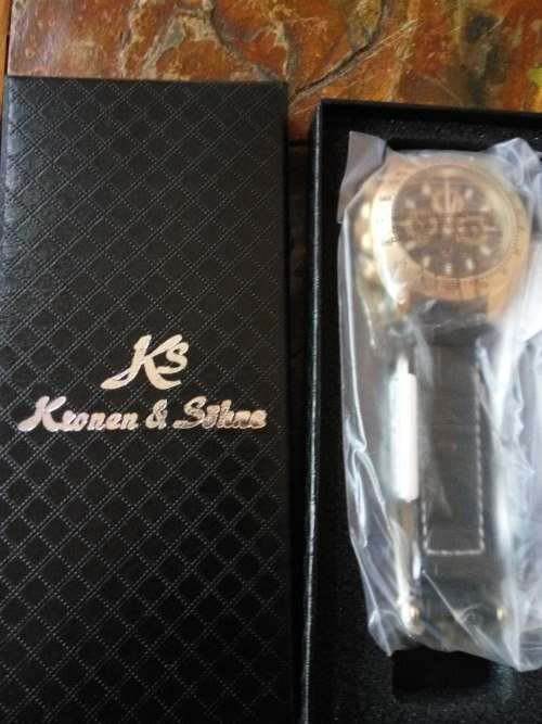 Authentic KRONEN & SOHNE Jules Verne Voyager AUTOMATIC Chronograph Watch BRAND NEW !!!