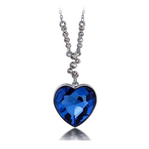 Stunning Blue heart necklace