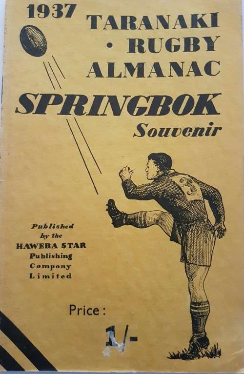 1937 SOUTH AFRICA RUGBY TOUR OF NEW ZEALAND SOUVENIR PROGRAMME