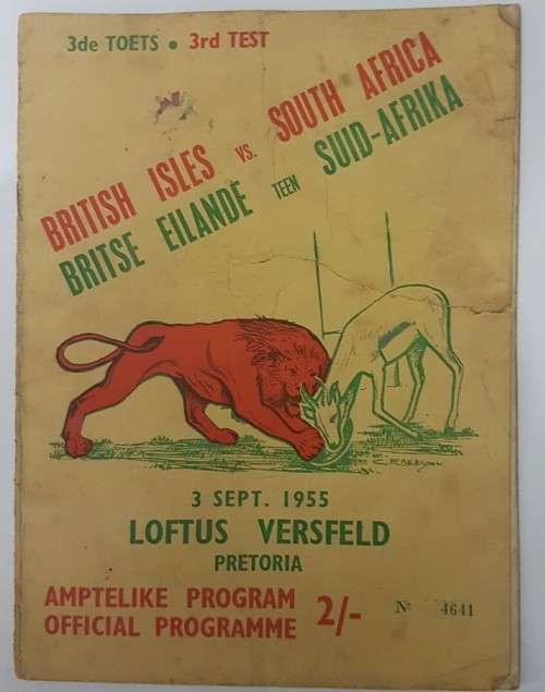 1955 BRITISH LIONS V SOUTH AFRICA - 3RD TEST RUGBY PROGRAMME