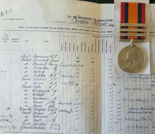 QSA MEDAL - BORDER HORSE WITH RESEARCH