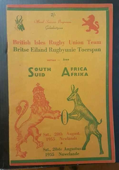 1955 BRITISH LIONS V SOUTH AFRICA RUGBY TEST - NEWLANDS CAPE TOWN