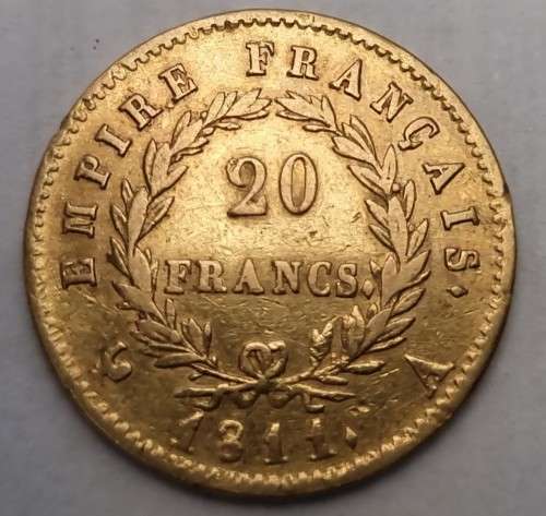1811 GOLD 20 FRANCS - NAPOLEON BONAPARTE - PARIS MINT