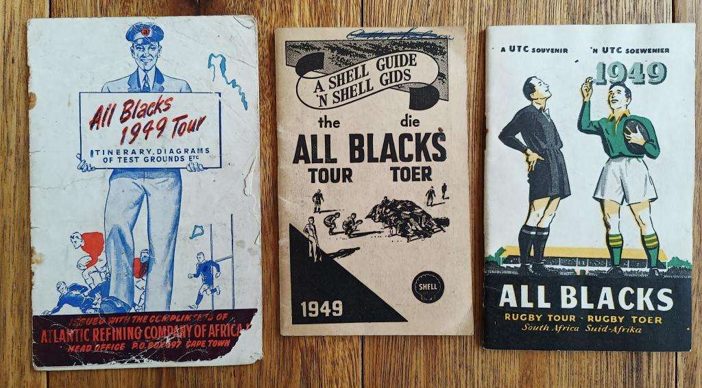 1949 ALL BLACKS RUGBY TOUR BOOKLETS X 3