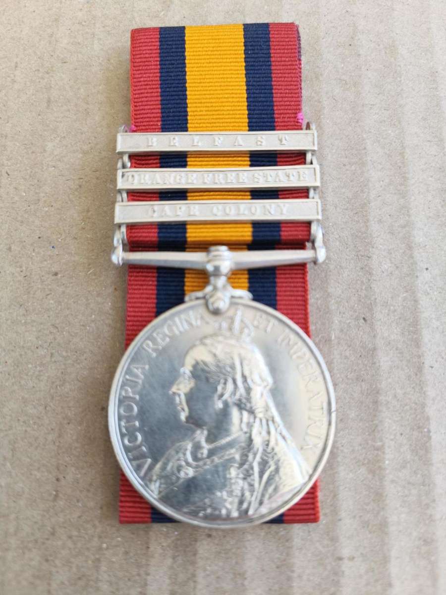 QUEENS SOUTH AFRICA MEDAL - PRINCE ALFREDS VOL GUARDS